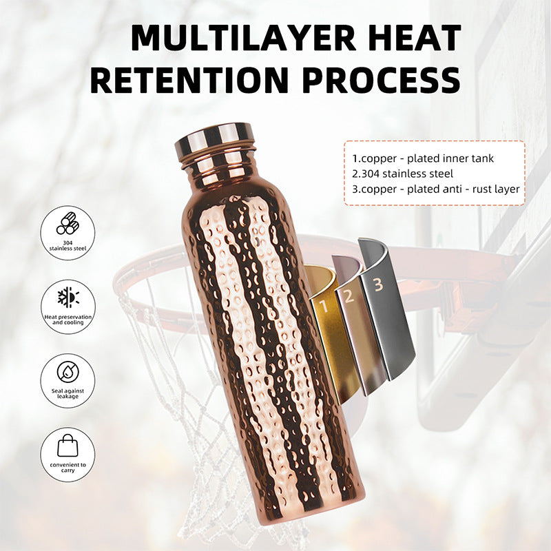 800ML Copper Water Bottle