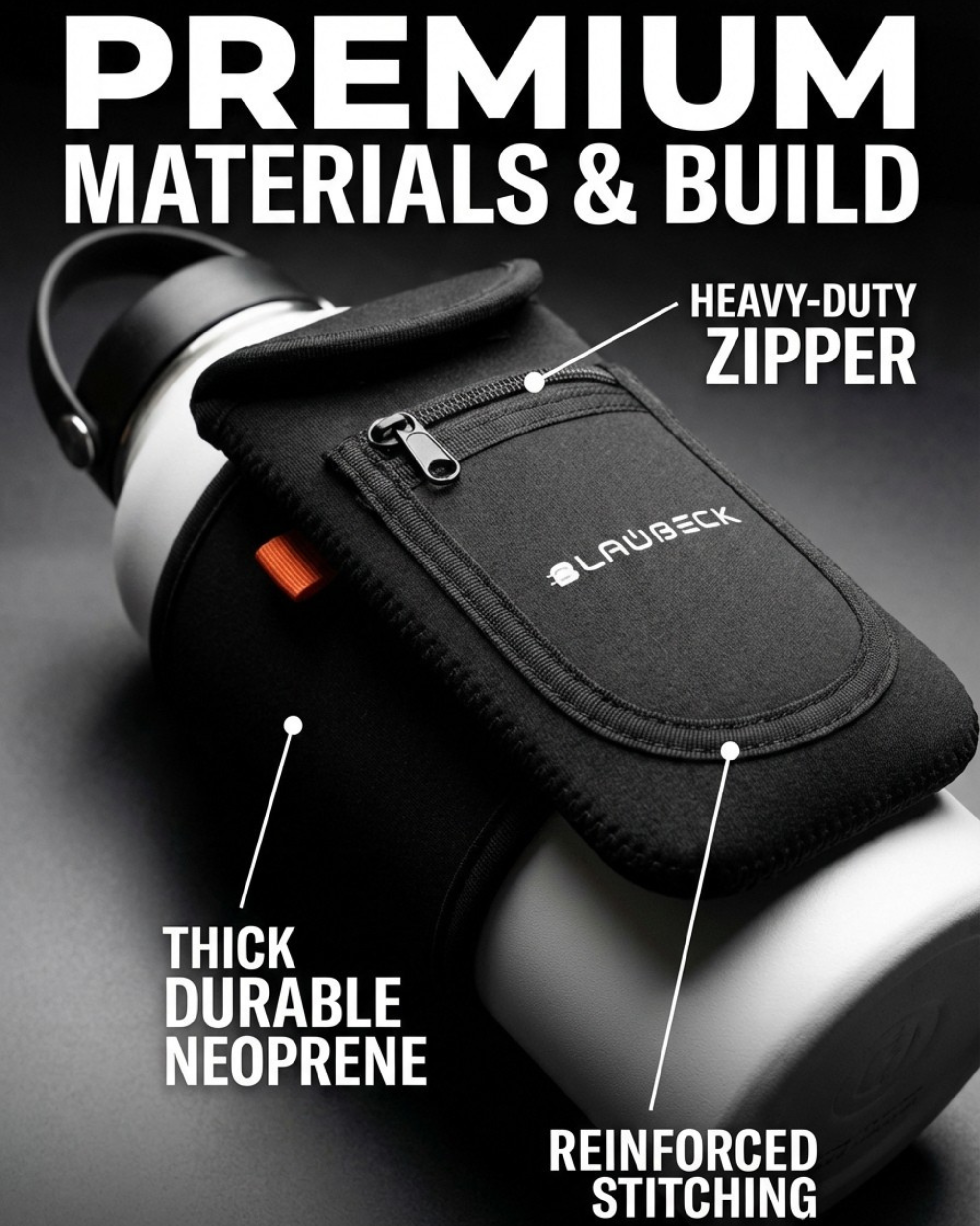 Magnetic Water Bottle Sleeve & Large Phone Holder