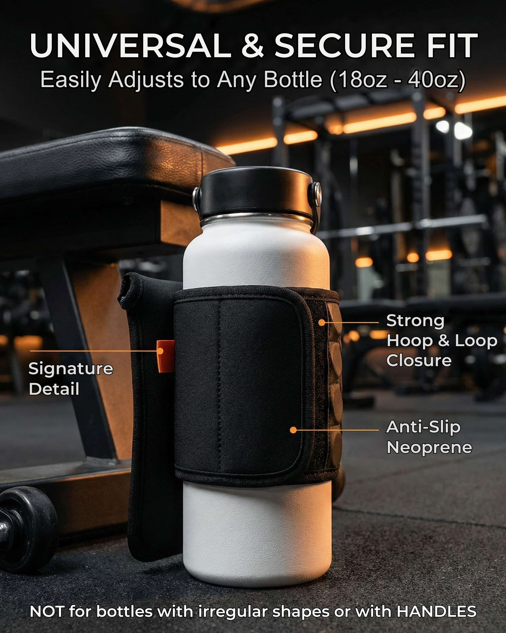 Magnetic Water Bottle Sleeve & Large Phone Holder