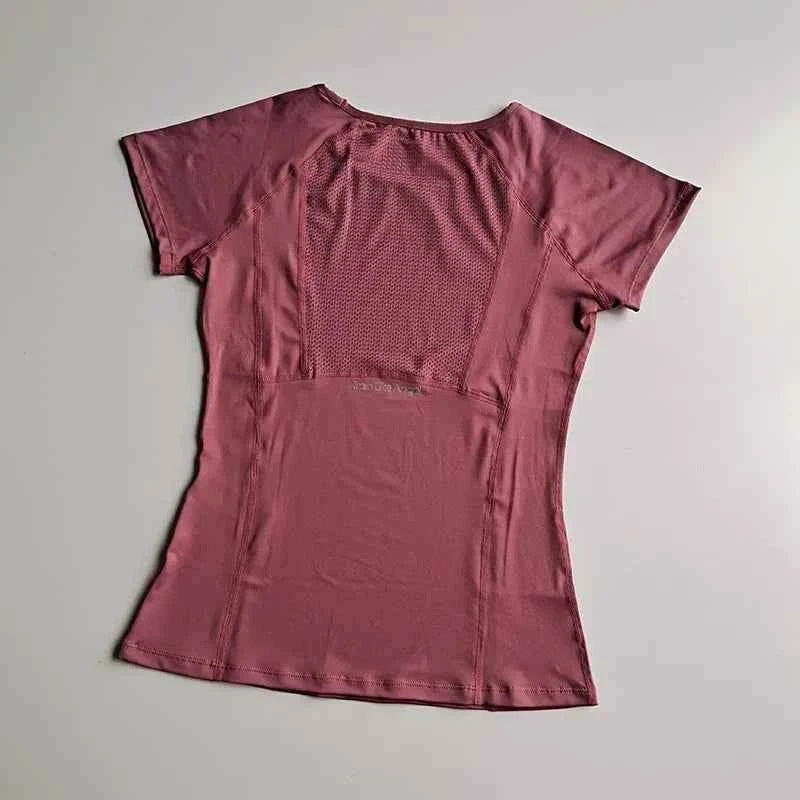 Quick-Dry Mesh Yoga T-Shirt