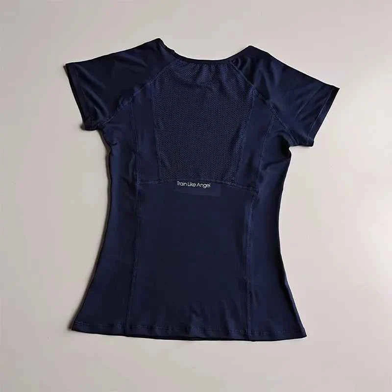 Quick-Dry Mesh Yoga T-Shirt