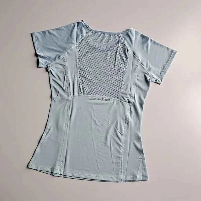 Quick-Dry Mesh Yoga T-Shirt