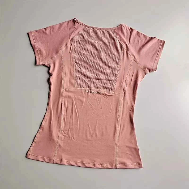 Quick-Dry Mesh Yoga T-Shirt
