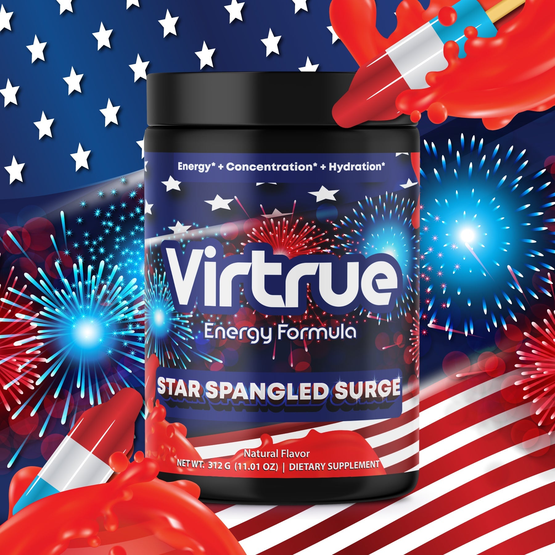 Star Spangled Surge Pre-Workout | Sugar Free