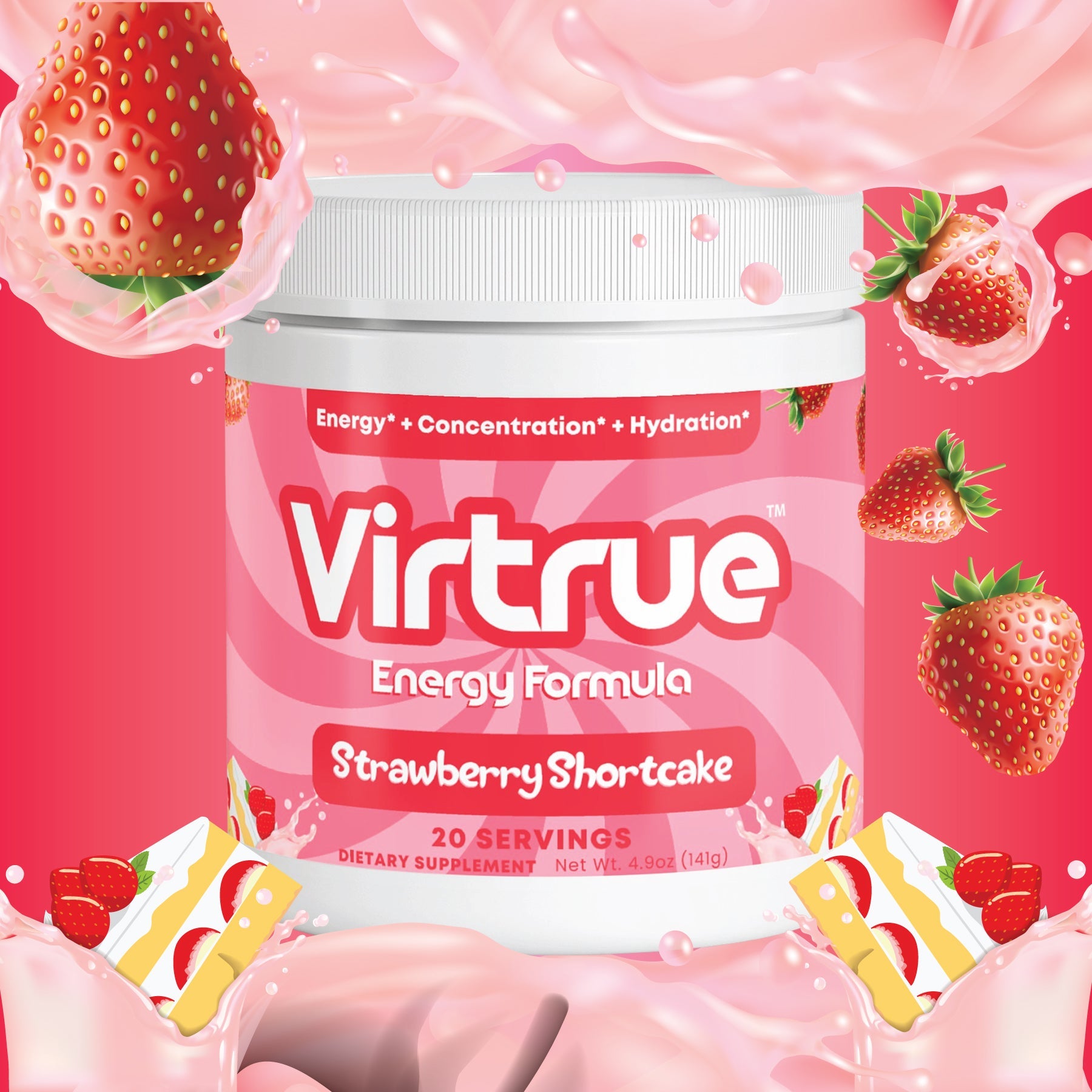 Strawberry Shortcake Pre-Workout|Sugar free
